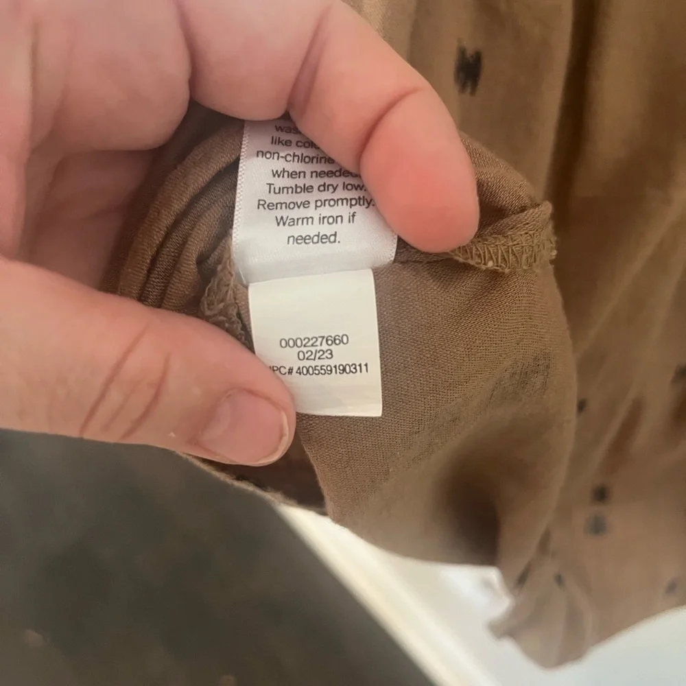 Cottagecore Brown Sleeveless Printed Cotton Top - Picture 5 of 5